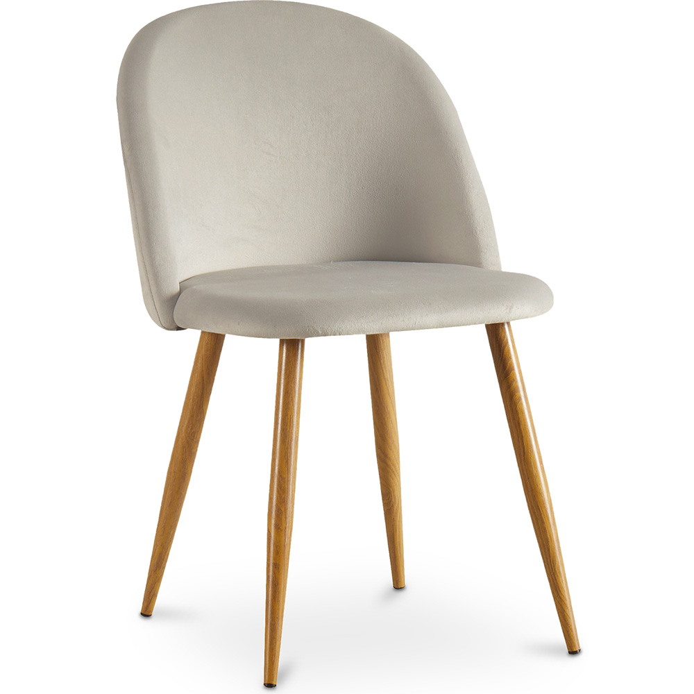  Buy Dining Chair - Velvet Upholstered - Scandinavian Style - Evelyne Light grey 59990 - in the EU