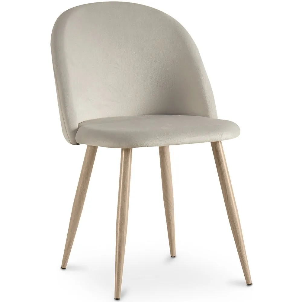 Dining Chair - Velvet Upholstered - Scandinavian Style - Evelyne image 8