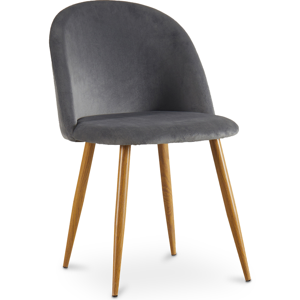  Buy Dining Chair - Velvet Upholstered - Scandinavian Style - Evelyne Dark grey 59990 - in the EU