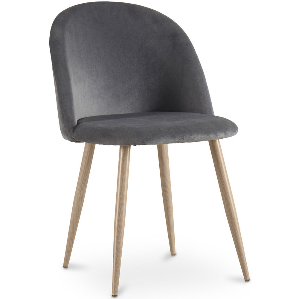  Buy Dining Chair - Velvet Upholstered - Scandinavian Style - Evelyne Dark grey 59990 - in the EU