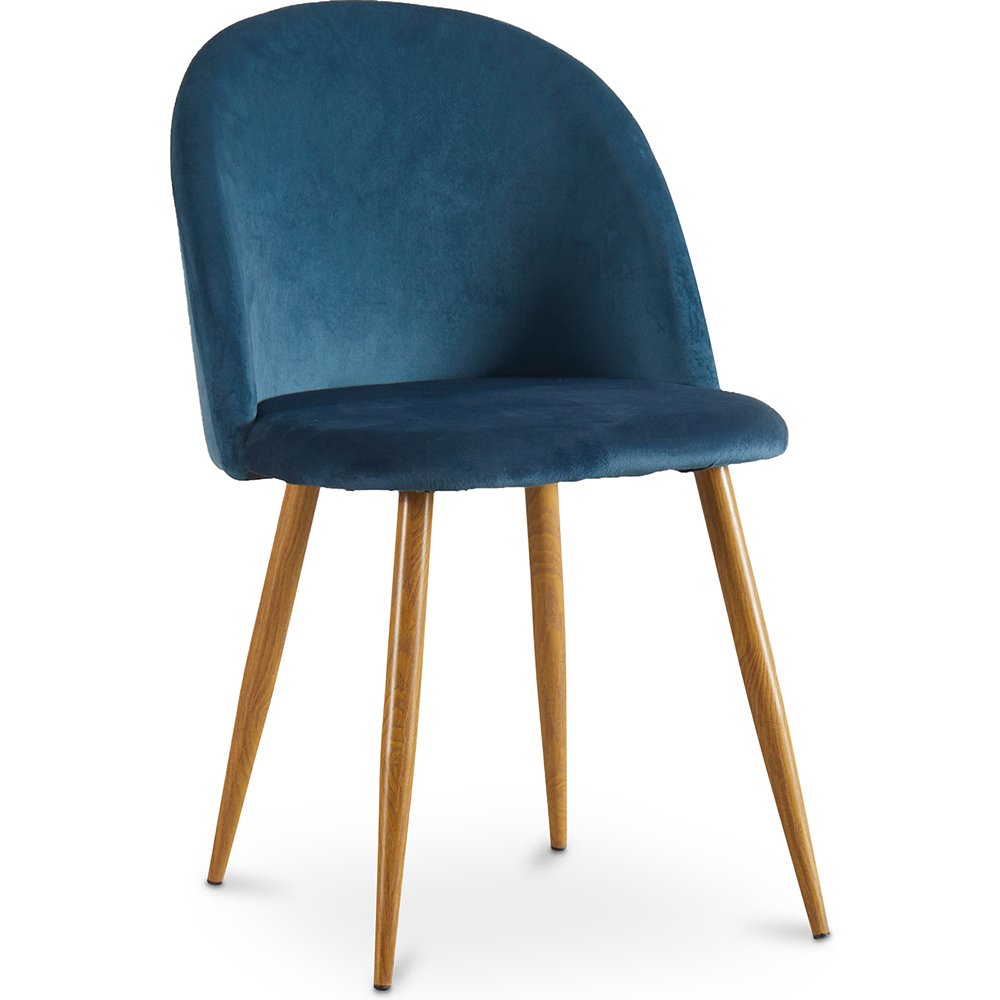  Buy Dining Chair - Velvet Upholstered - Scandinavian Style - Evelyne Dark blue 59990 - in the EU