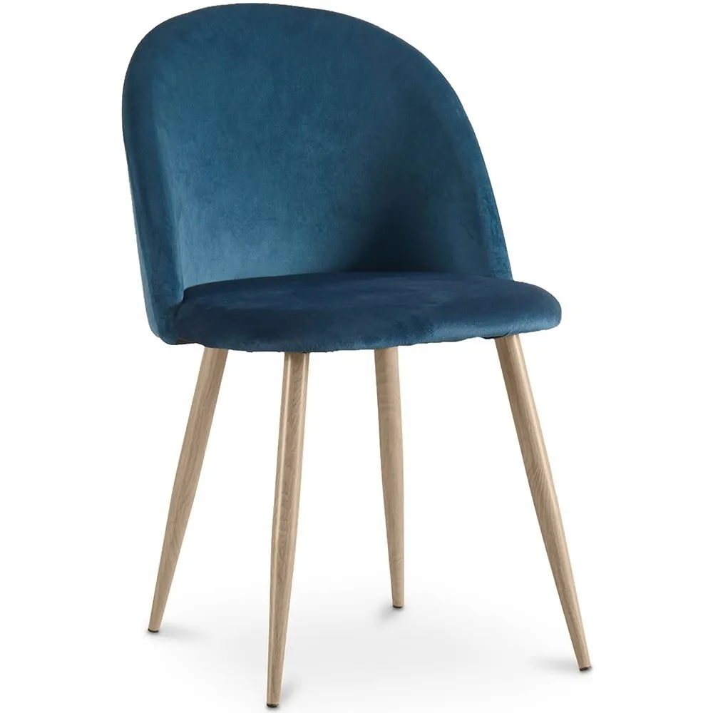 Dining Chair - Velvet Upholstered - Scandinavian Style - Evelyne image 8