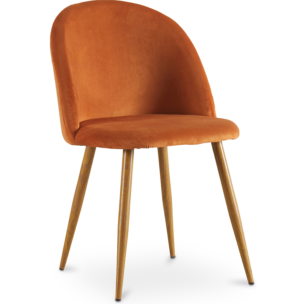  Buy Dining Chair - Velvet Upholstered - Scandinavian Style - Evelyne Reddish orange 59990 - in the EU