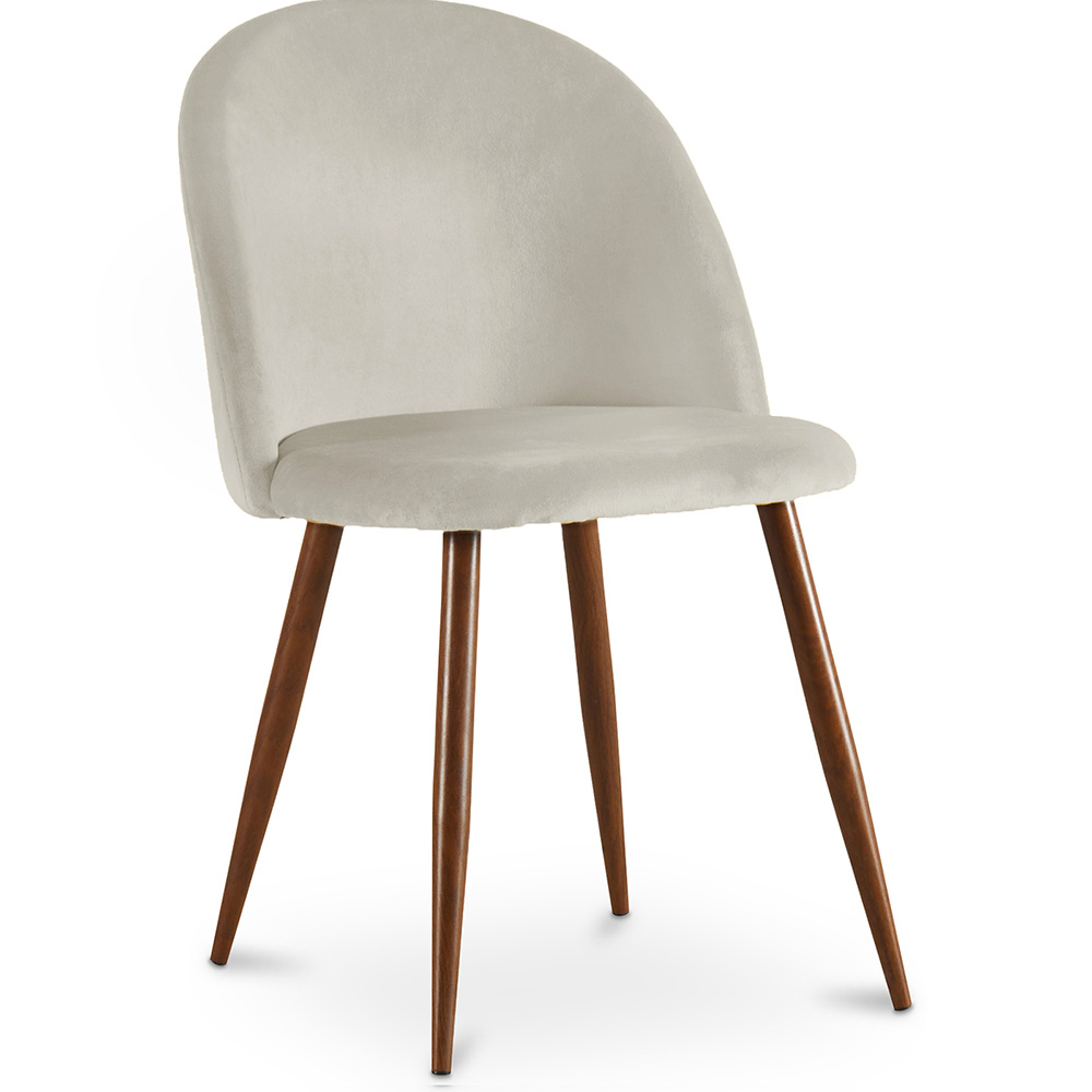  Buy Dining Chair - Upholstered in Velvet - Scandinavian Design - Evelyne Light grey 59991 - in the EU