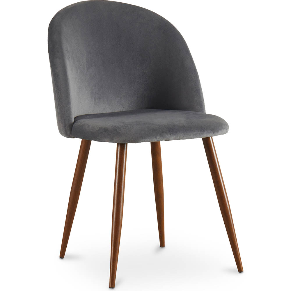  Buy Dining Chair - Upholstered in Velvet - Scandinavian Design - Evelyne Dark grey 59991 - in the EU