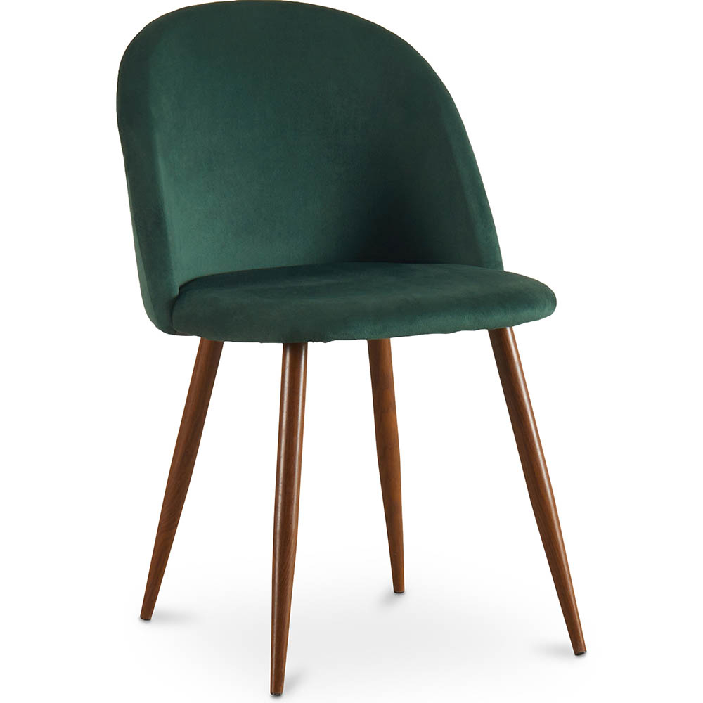  Buy Dining Chair - Upholstered in Velvet - Scandinavian Design - Evelyne Dark green 59991 - in the EU