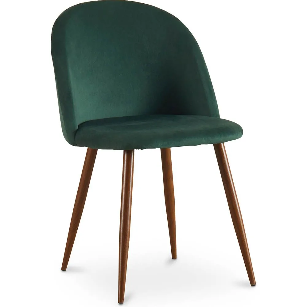 Dining Chair - Upholstered in Velvet - Scandinavian Design - Evelyne image 8