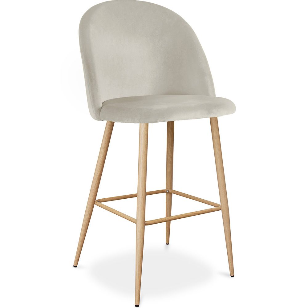 Velvet Upholstered Stool - Scandinavian Design - Evelyne image 8