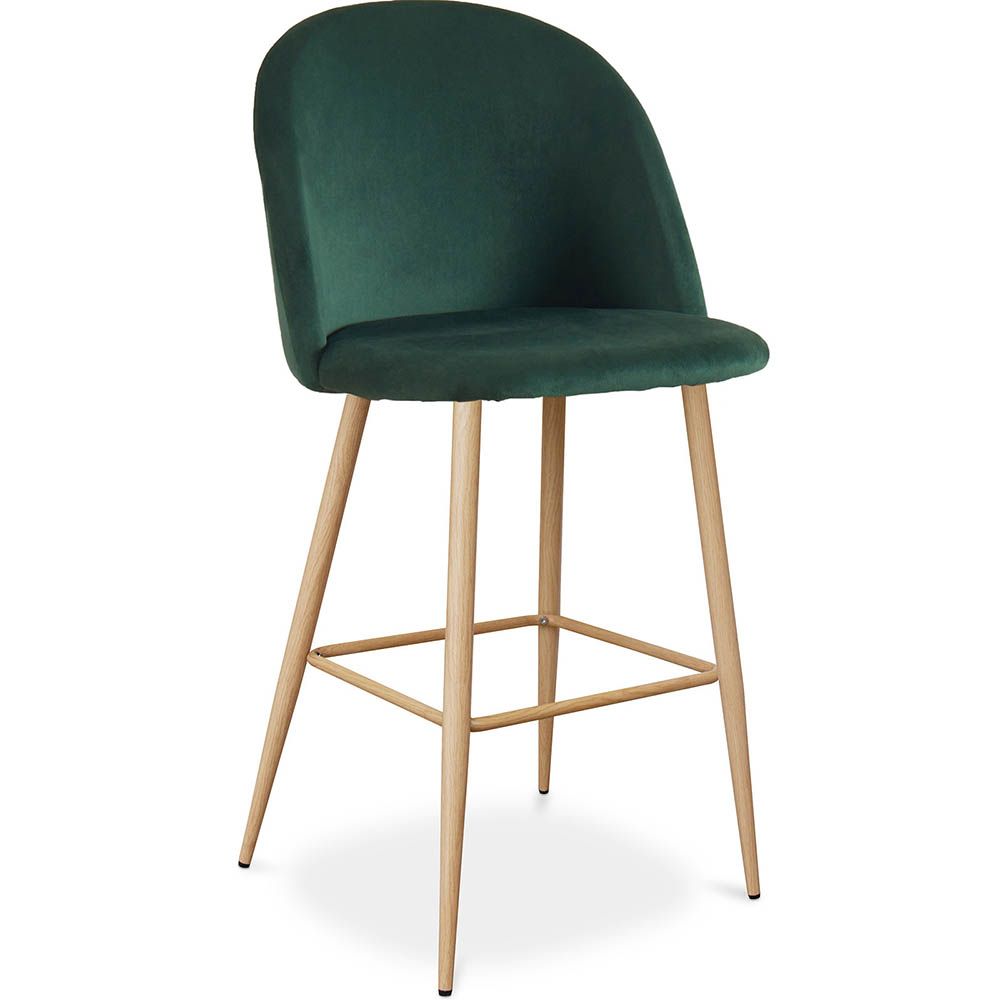 Velvet Upholstered Stool - Scandinavian Design - Evelyne image 8