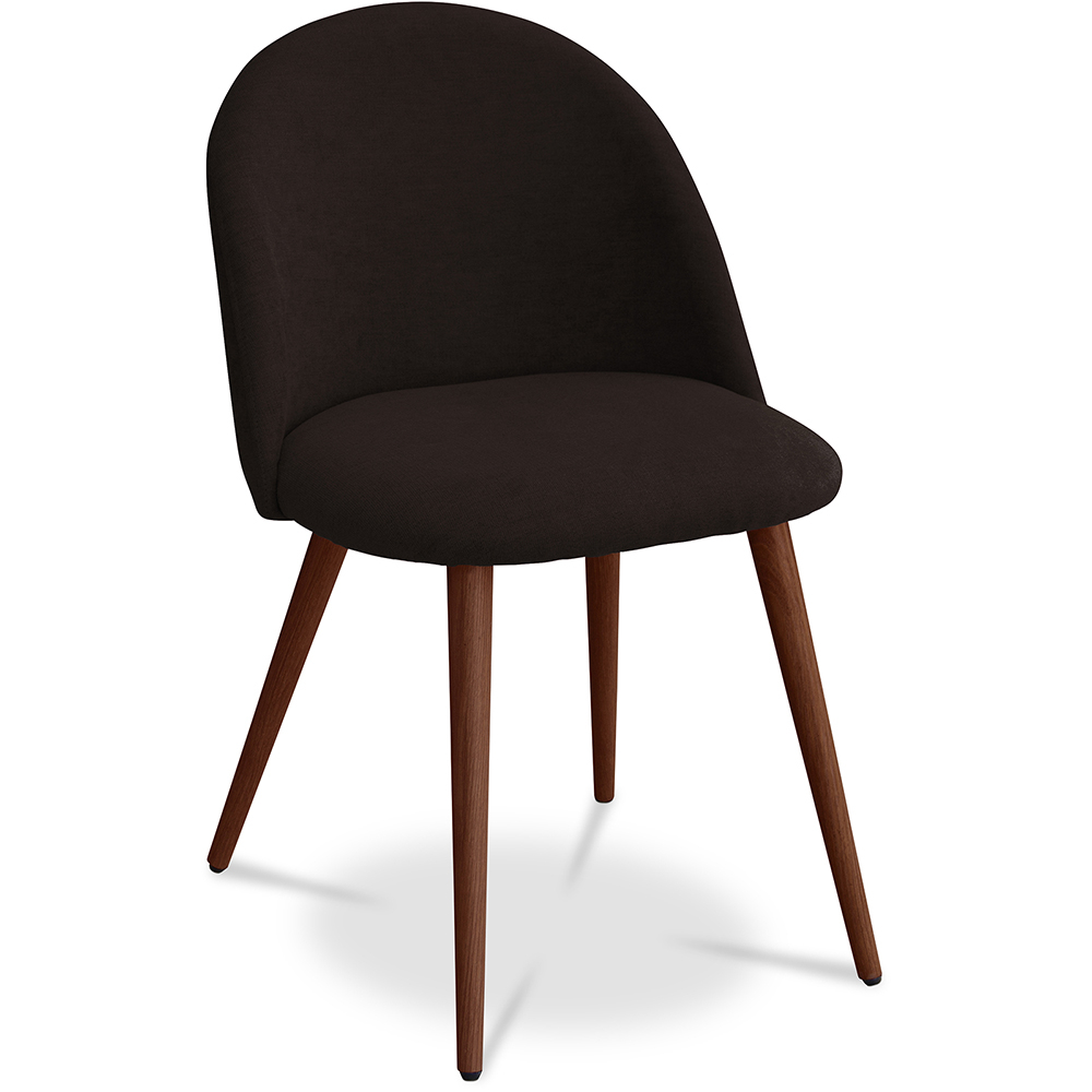  Buy Dining Chair - Upholstered in Fabric - Scandinavian Style - Evelyne Dark Brown 58982 - in the EU