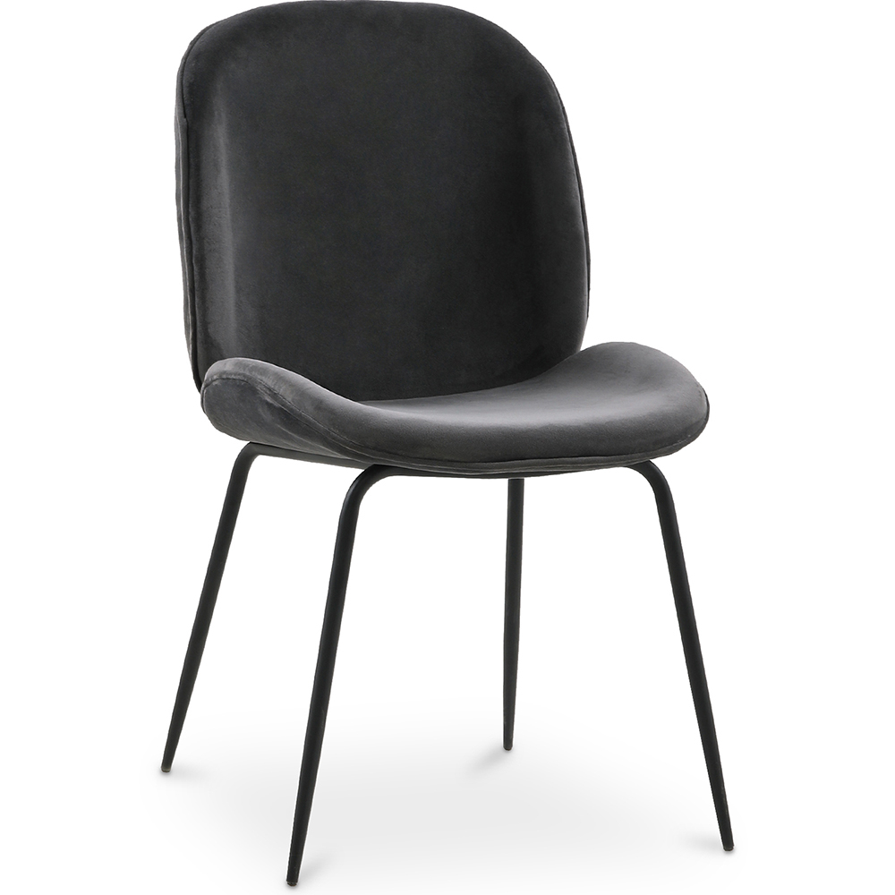  Buy Dining Chair - Upholstered in Velvet - Retro - Elias Dark grey 59996 - in the EU
