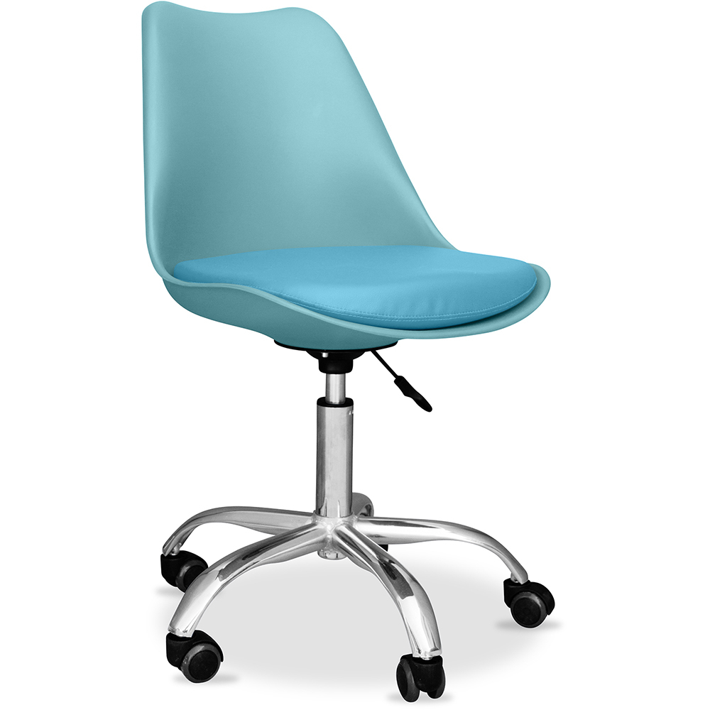  Buy Office Chair with Wheels - Swivel Desk Chair - Tulip Aquamarine 58487 - in the EU