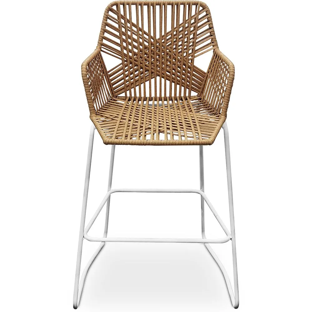 Rattan Boho Bali Design Stool - 75cm - Tale image 8