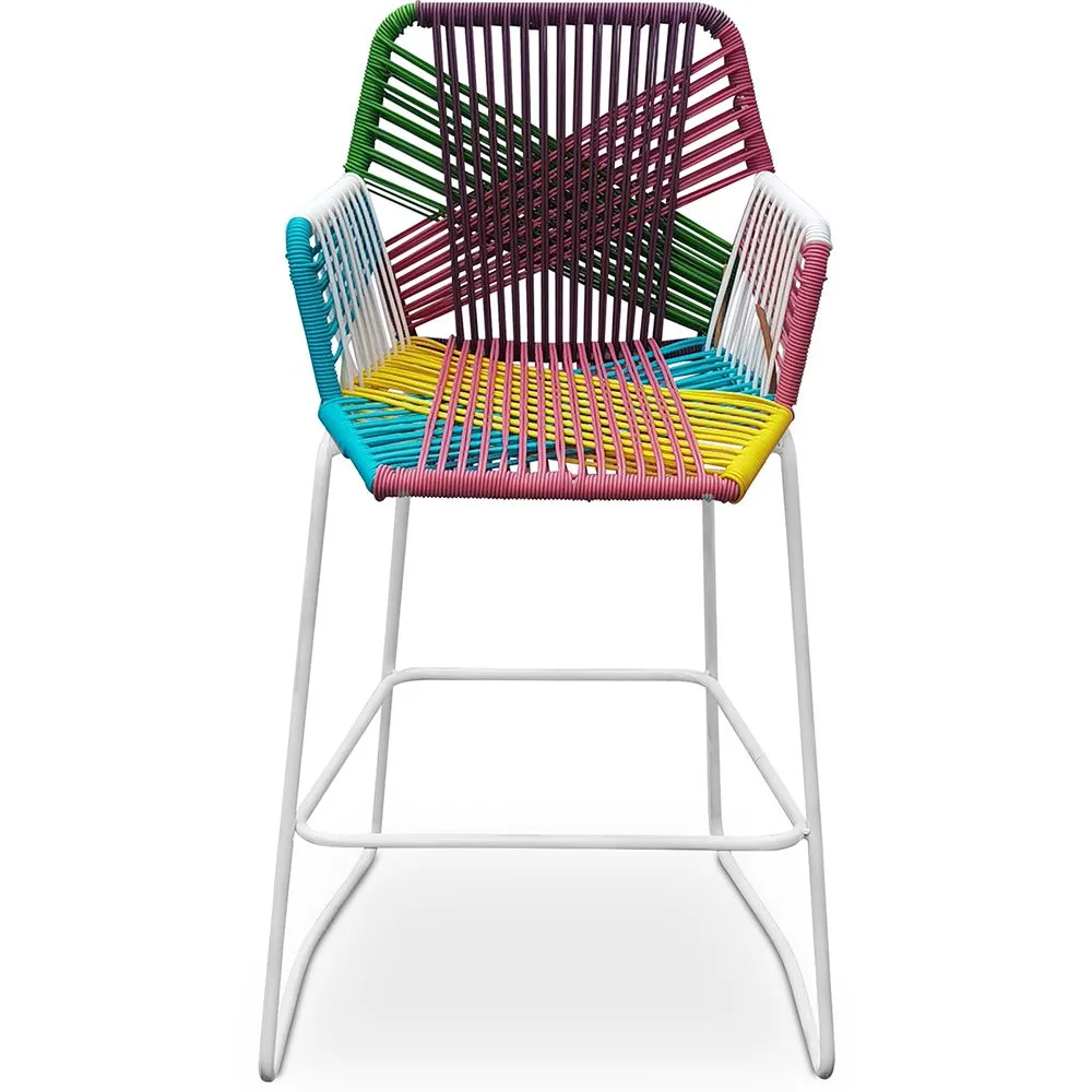 Rattan Boho Bali Design Stool - 75cm - Tale image 8