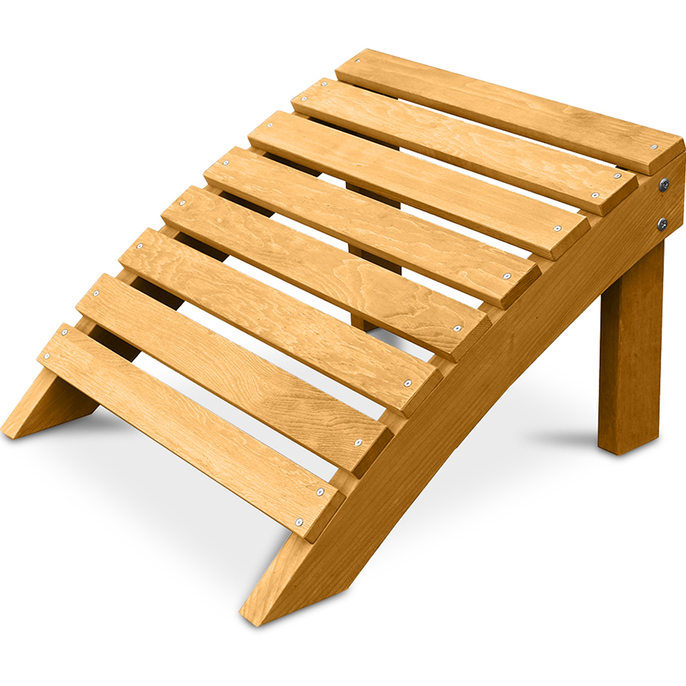  Buy Garden Chair Footrest Adirondack Wood Outdoor Furniture - Alana Natural wood 60006 - in the EU