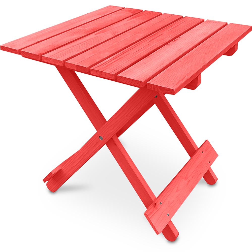 Buy Garden Table - Adirondack Wood Side Table - Alana Red 60007 - in the EU