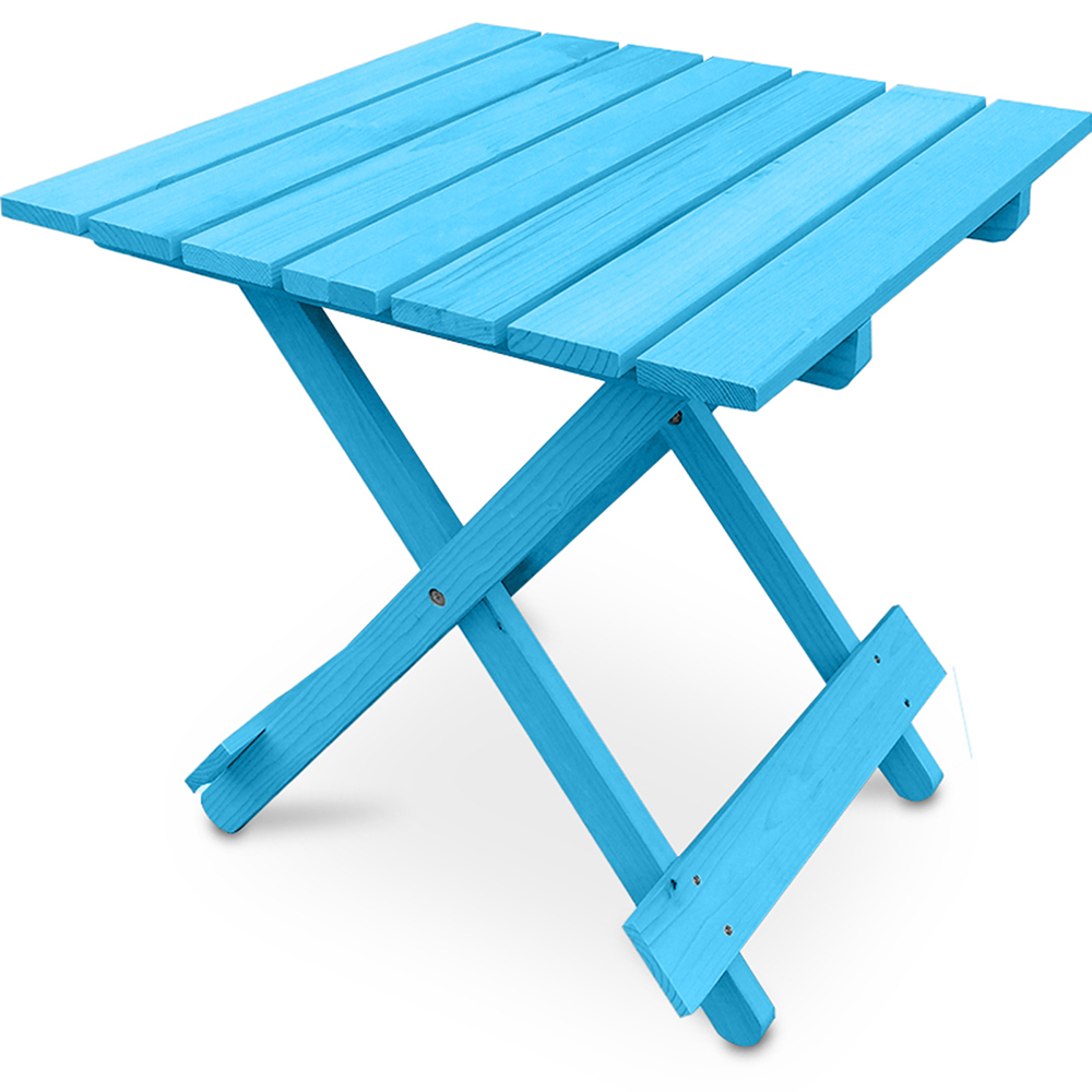  Buy Garden Table - Adirondack Wood Side Table - Alana Turquoise 60007 - in the EU