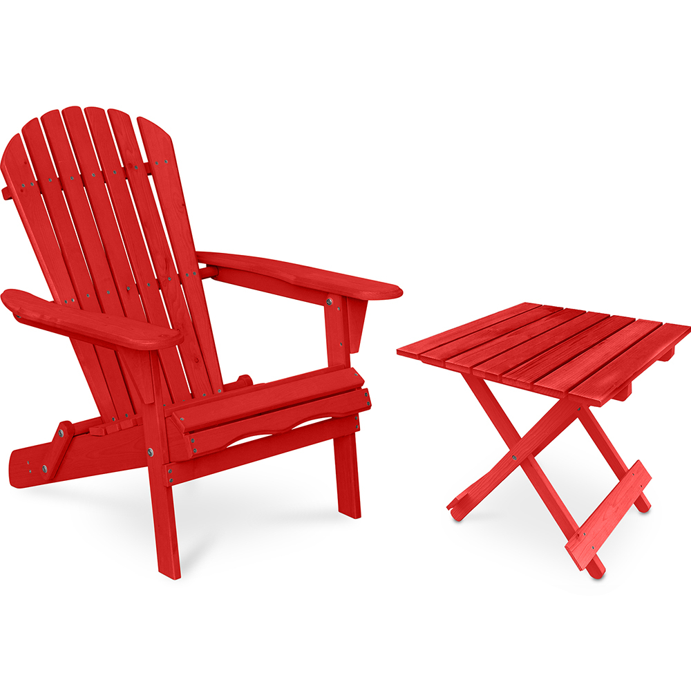  Buy Outdoor Chair and Outdoor Garden Table - Wooden - Alana Red 60008 - in the EU
