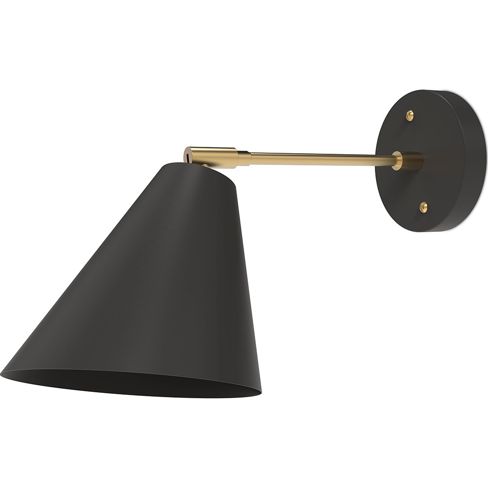  Buy Wall lamp with adjustable shade in scandinavian style, metal - Livel  Black 60022 - in the EU
