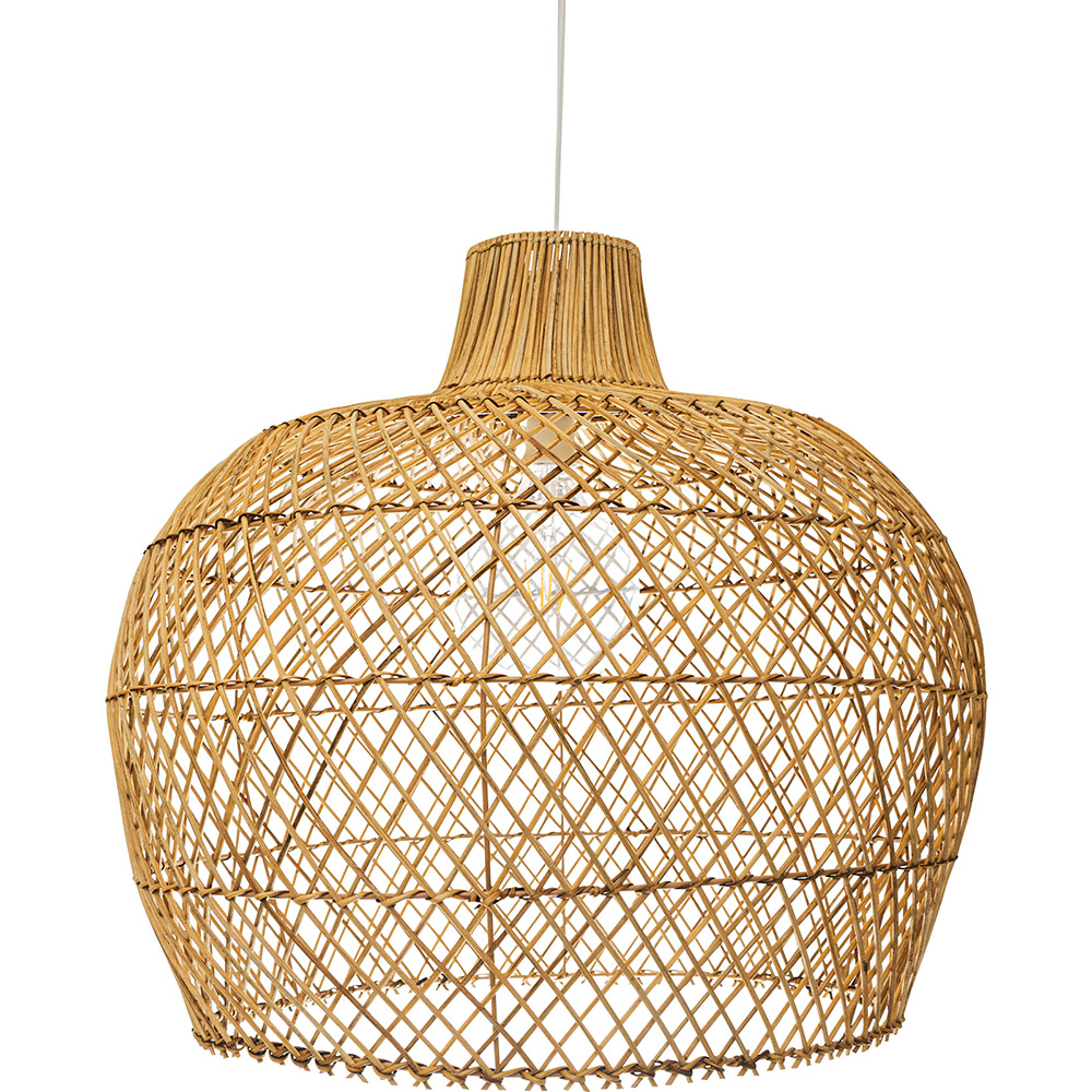  Buy Rattan Ceiling Lamp - Boho Bali Design Pendant Lamp - Mai Natural wood 60029 - in the EU