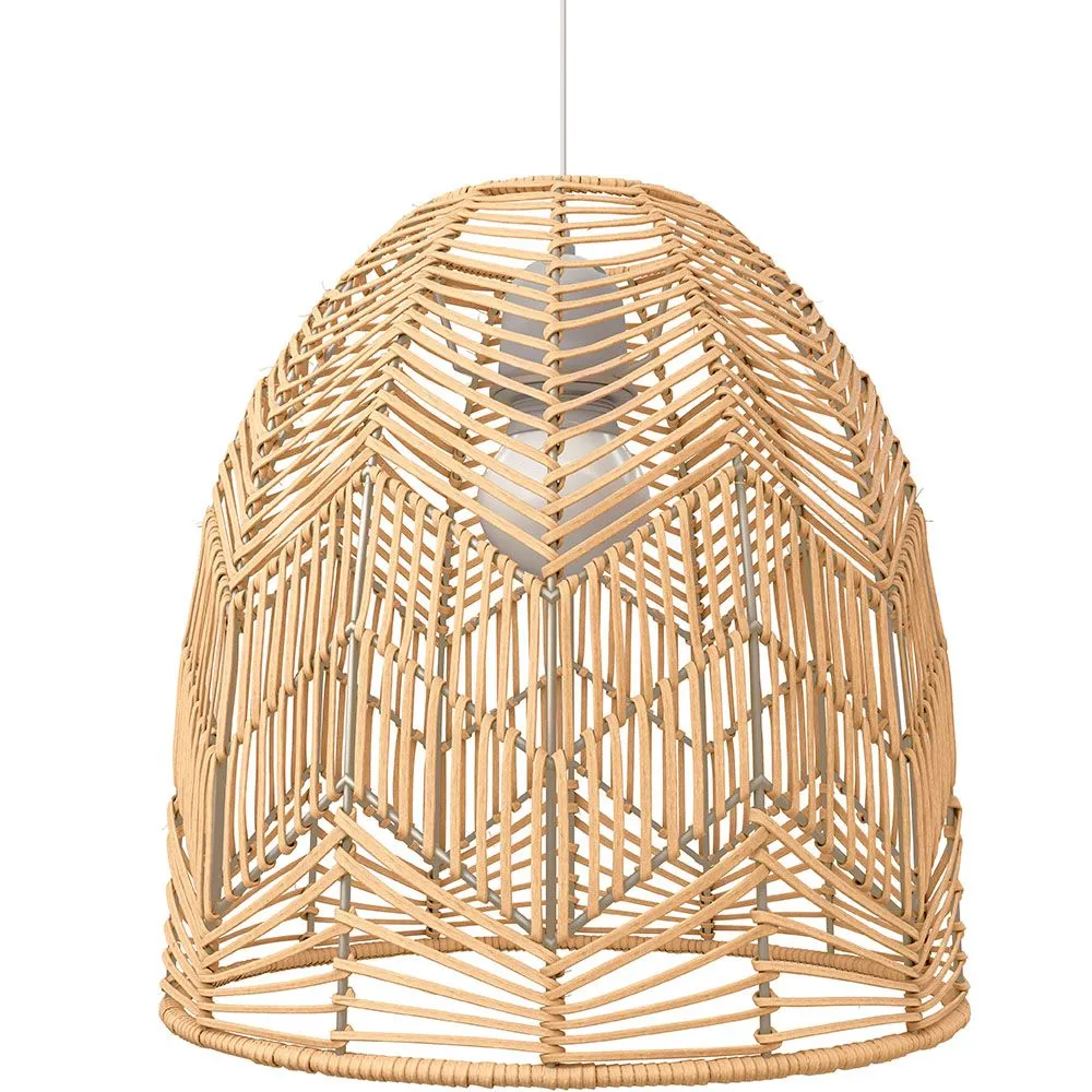 Rattan Ceiling Lamp - Boho Bali Design Pendant Lamp - Bu image 8