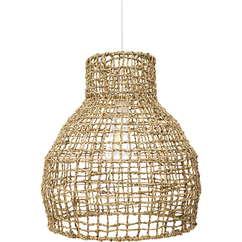  Buy Rattan Ceiling Lamp - Boho Bali Design Pendant Lamp - Lan Natural wood 60031 - in the EU