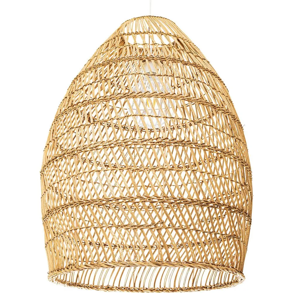  Rattan Ceiling Lamp - Boho Bali Design Pendant Lamp - 50cm - Puong image 8