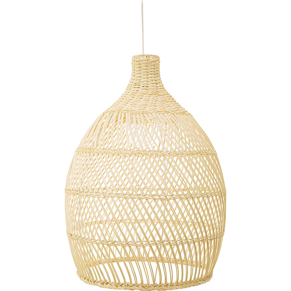  Buy Rattan Ceiling Lamp - Boho Bali Design Pendant Lamp - Bay Natural wood 60039 - in the EU