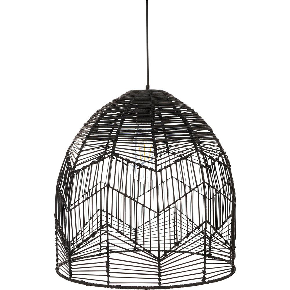  Buy Black Rattan Ceiling Lamp - Boho Bali Design Pendant Lamp - Le Black 60040 - in the EU