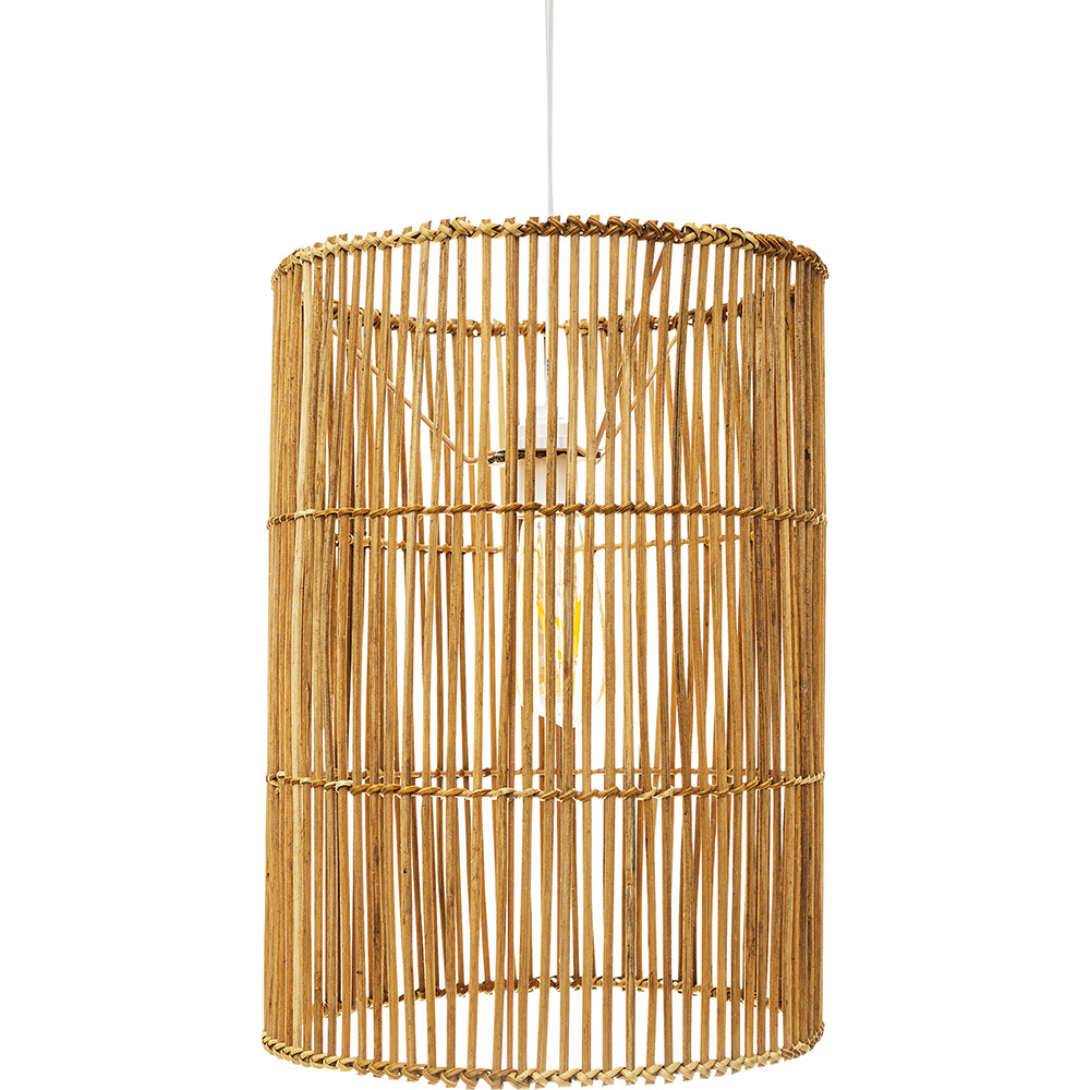  Buy Hanging Lamp Boho Bali Style Natural Rattan - An Natural wood 60045 - in the EU