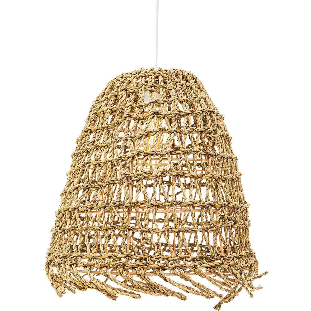  Buy Rattan Ceiling Lamp - Boho Bali Design Pendant Lamp - Linei Natural wood 60049 - in the EU