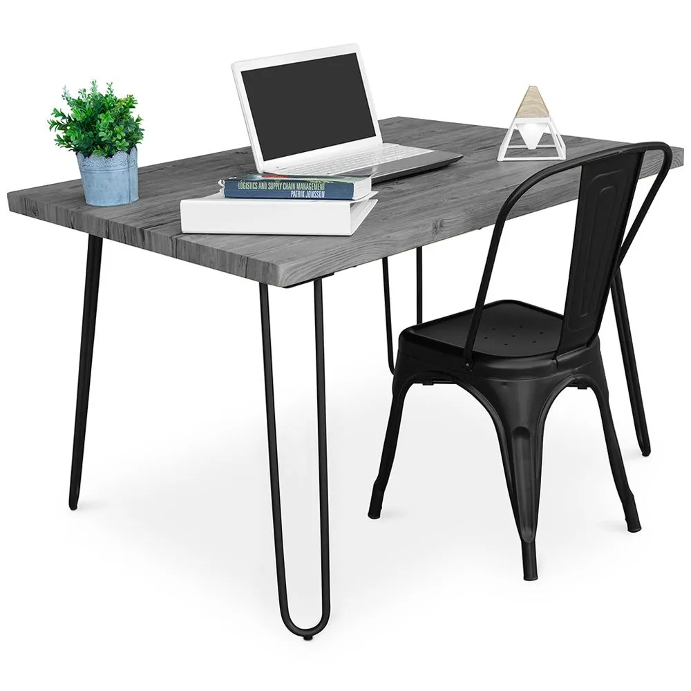 Desk Set - Industrial Design 120cm - Hairpin + Dining Chair - Stylix image 8