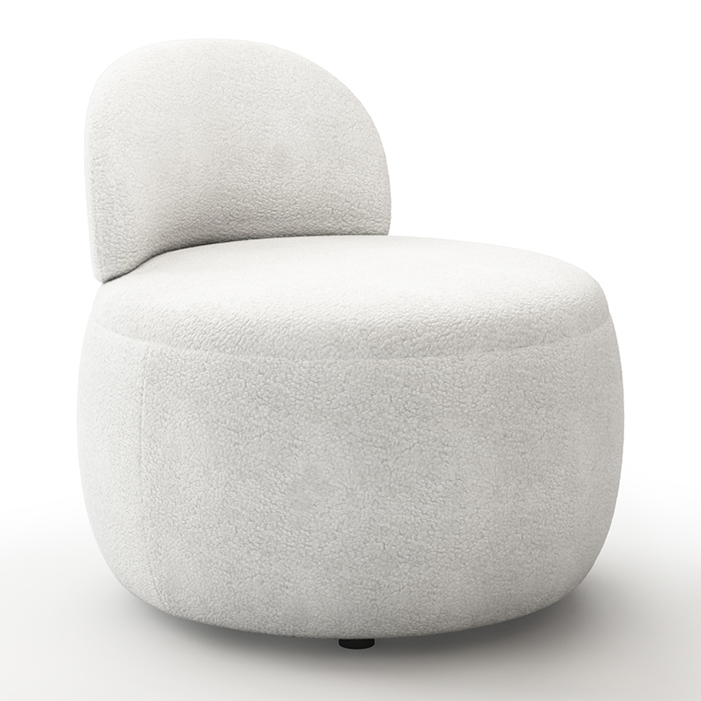  Buy White boucle ​armchair - upholstered - Melanie White 60073 - in the EU