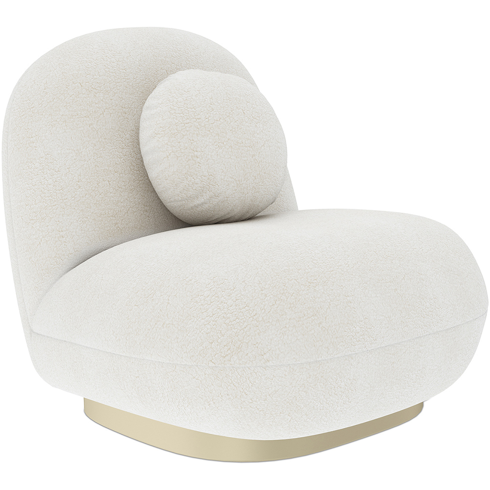  Buy Bouclé fabric upholstered armchair - Larry White 60078 - in the EU