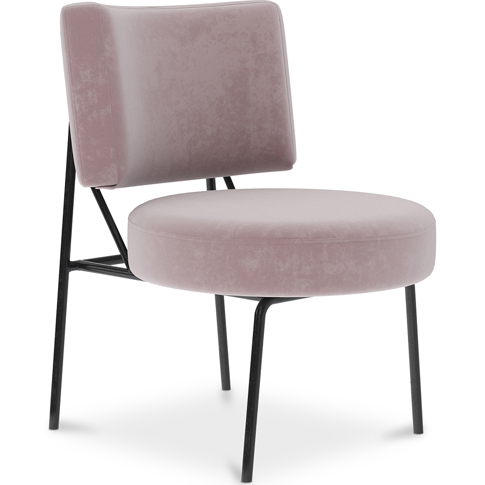  Buy Velvet Upholstered Armchair - Jerna Light Pink 60085 - in the EU