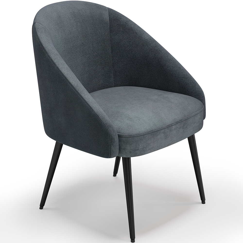  Buy Velvet upholstered accent chair - Wasda Light grey 60076 - in the EU