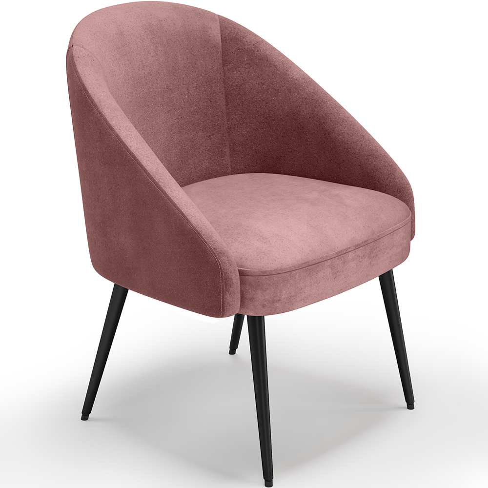  Buy Design Armchair - Upholstered in Velvet - Wasda Pink 60076 - in the EU