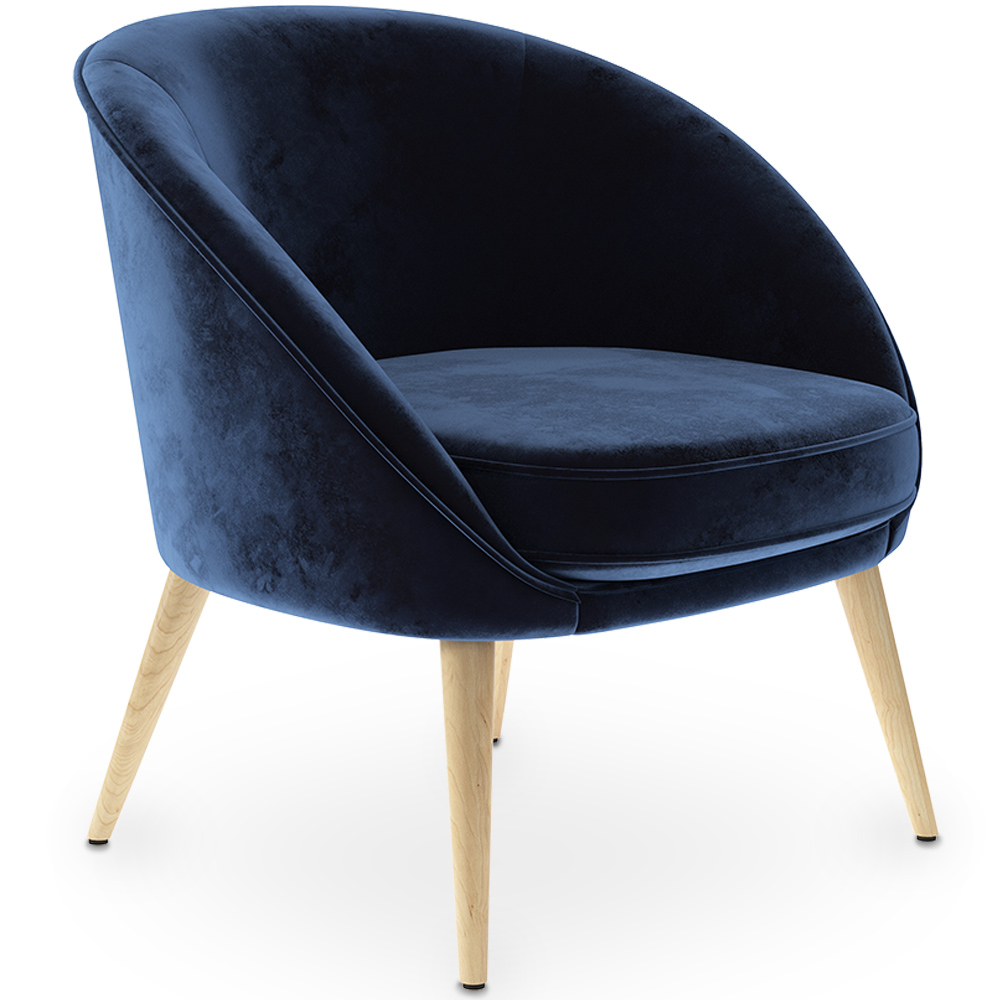  Buy Design Armchair - Upholstered in Velvet - Pimba Dark blue 60077 - in the EU