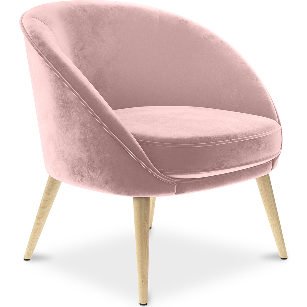  Buy Design Armchair - Upholstered in Velvet - Pimba Light Pink 60077 - in the EU