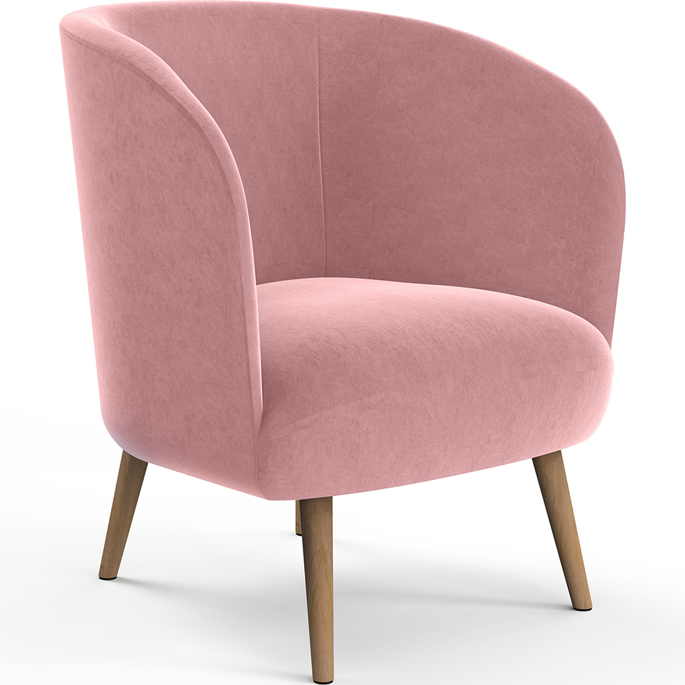  Buy Design Armchair - Upholstered in Velvet - Krenda Pink 60083 - in the EU