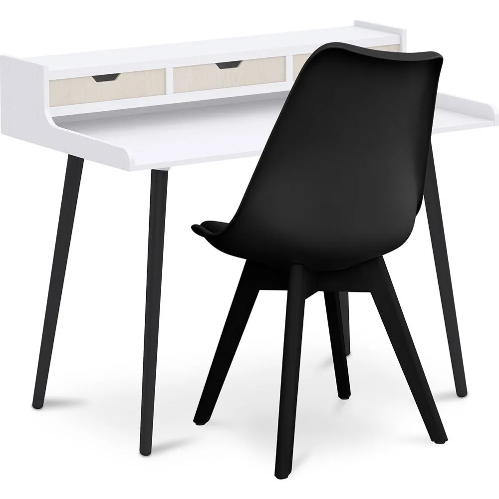Wooden Desk Set - Scandinavian Design - Thora + Dining Chair - Scandinavian Design - Denisse image 8