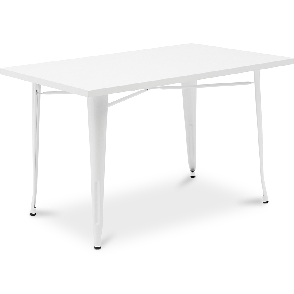  Buy Rectangular Dining Table - Industrial Design - White Metal - Ashi White 60128 - in the EU