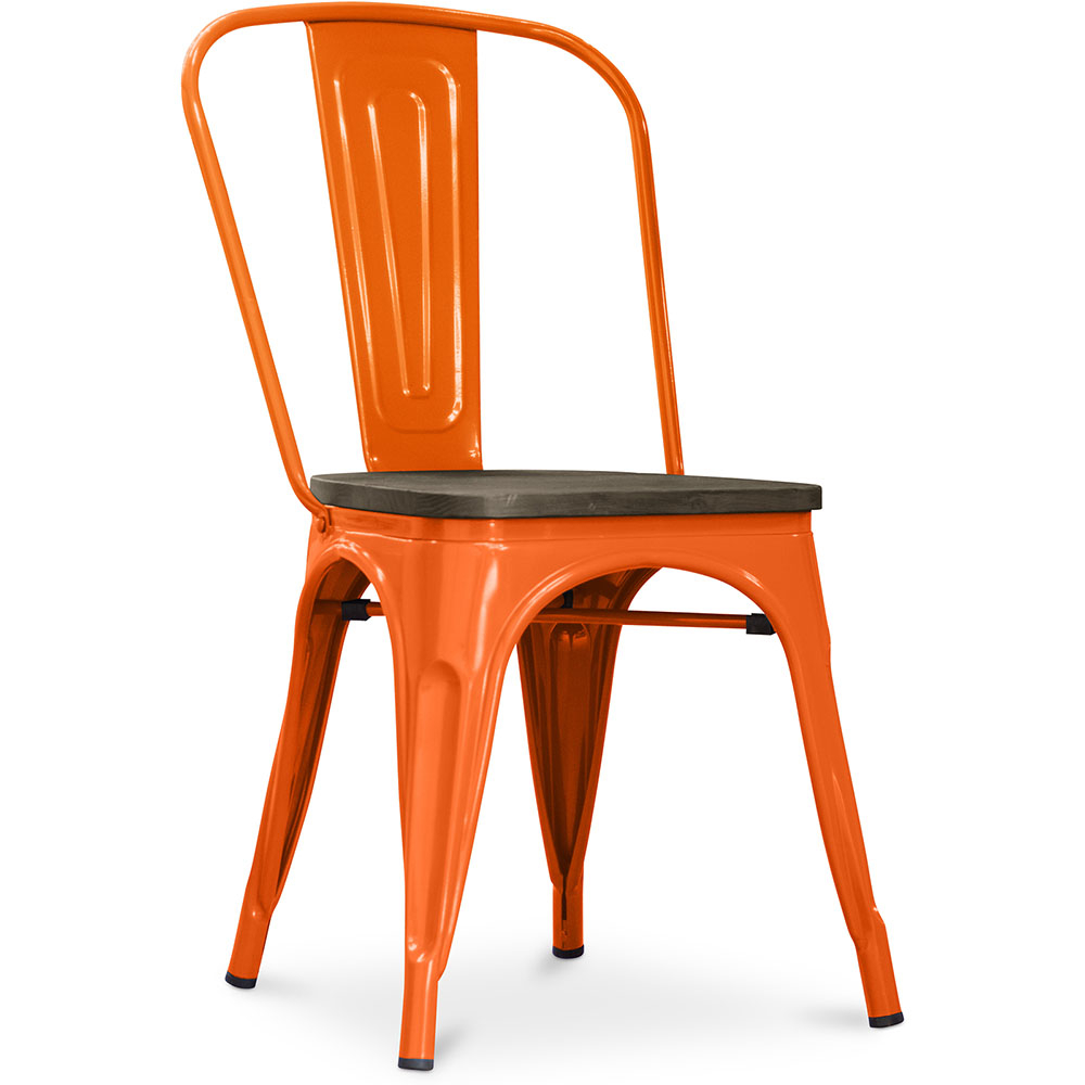  Buy Dining Chair - Industrial Design - Steel and Wood - New Edition - Stylix Orange 60124 - in the EU