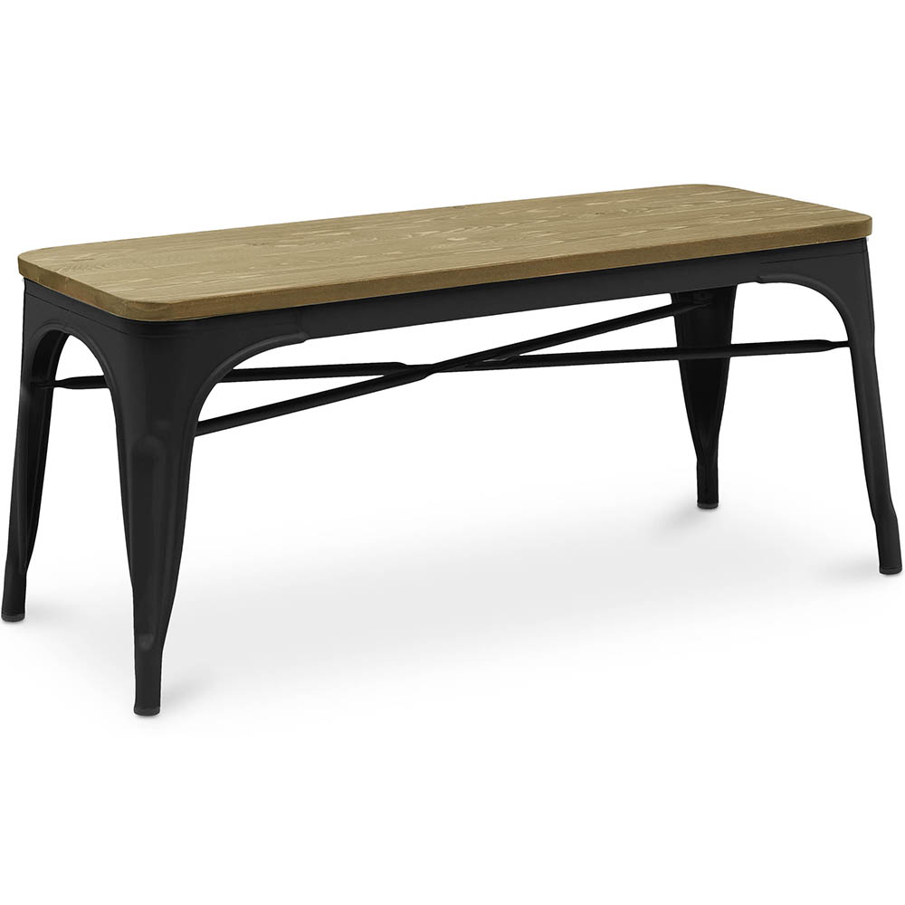  Buy Bench - Industrial Design - Wood and Metal - Stylix Black 60131 - in the EU