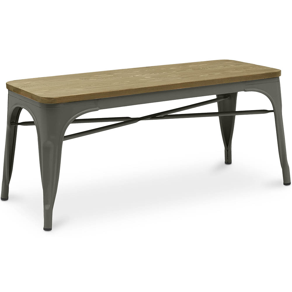  Buy Bench - Industrial Design - Wood and Metal - Stylix Dark grey 60131 - in the EU