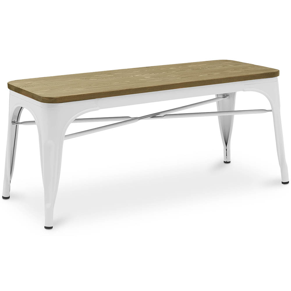  Buy Bench - Industrial Design - Wood and Metal - Stylix White 60131 - in the EU