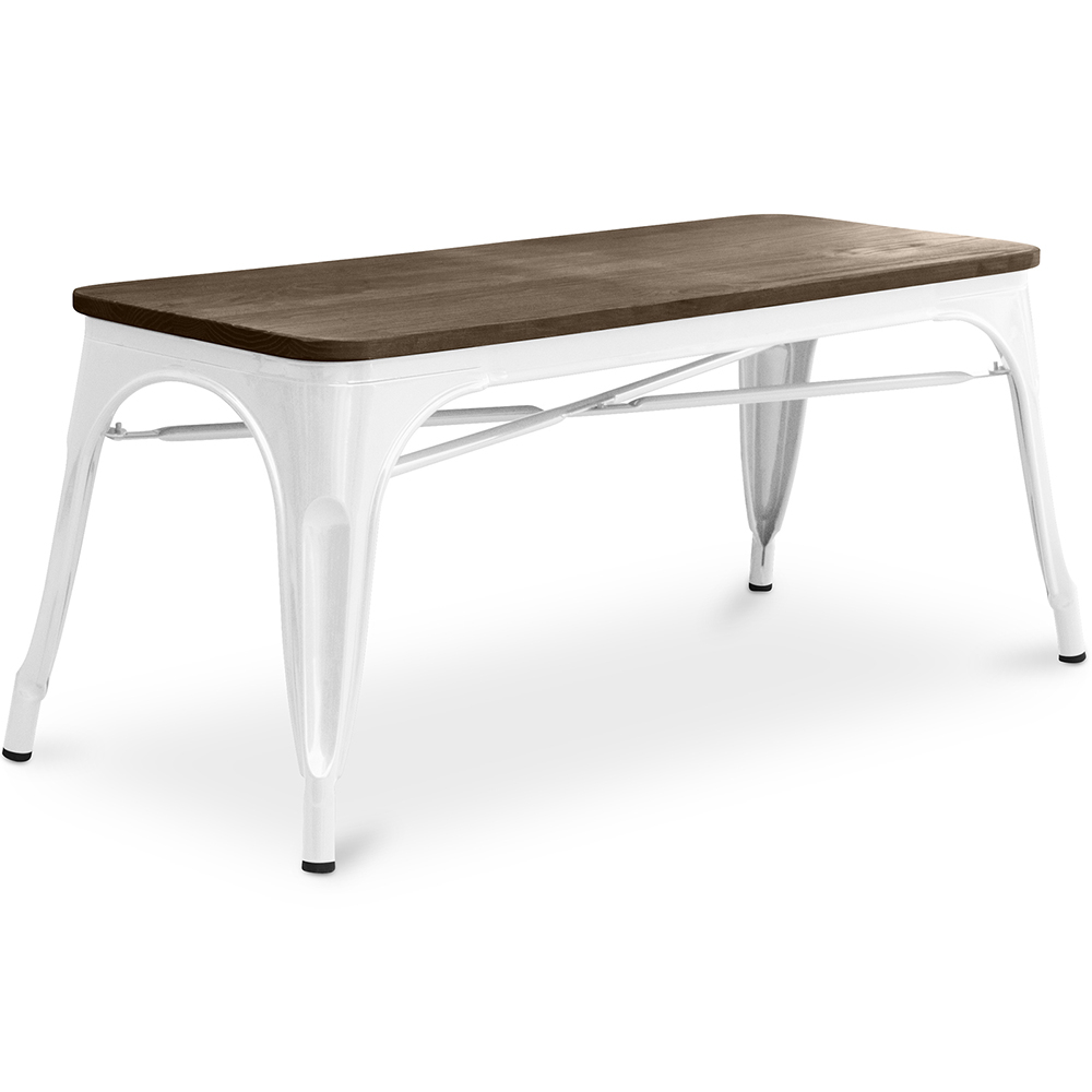  Buy Industrial Design Bench - Wood and Metal - Stylix White 60132 - in the EU