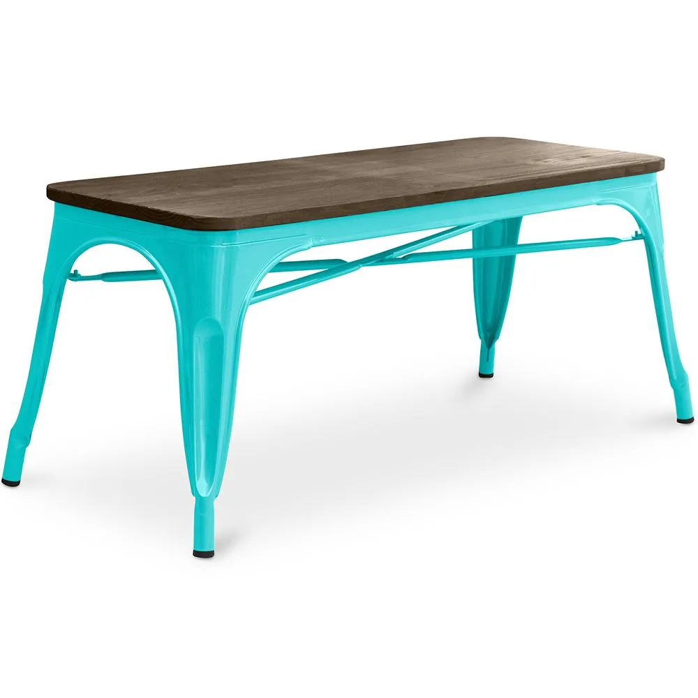 Industrial Design Bench - Wood and Metal - Stylix image 8