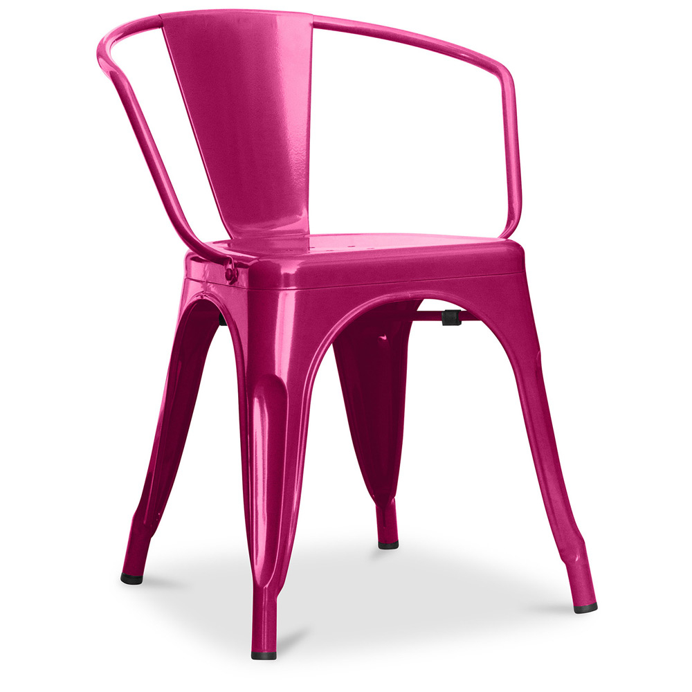  Buy Dining Chair with Armrests - Industrial Design - Steel - New Edition - Stylix Fuchsia 60140 - in the EU