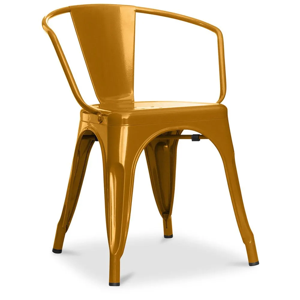 Dining Chair with Armrests - Industrial Design - Steel - New Edition - Stylix image 8